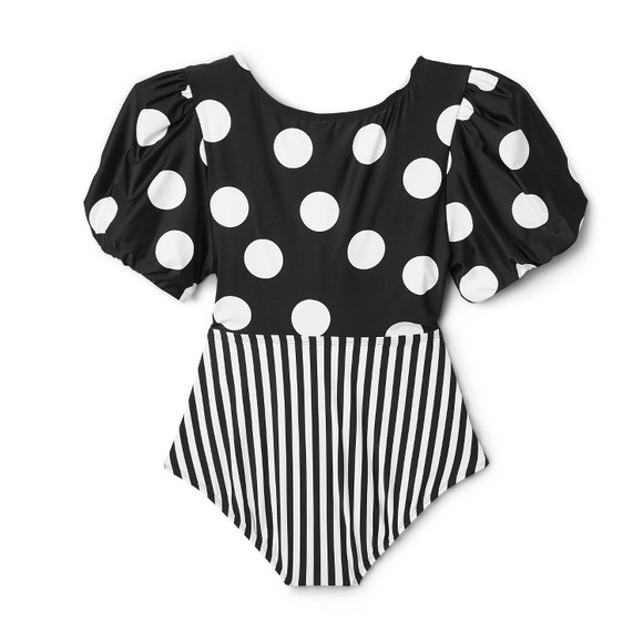 Tabitha Brown Striped Polka dot Bathing suit - Picture 4 of 4
